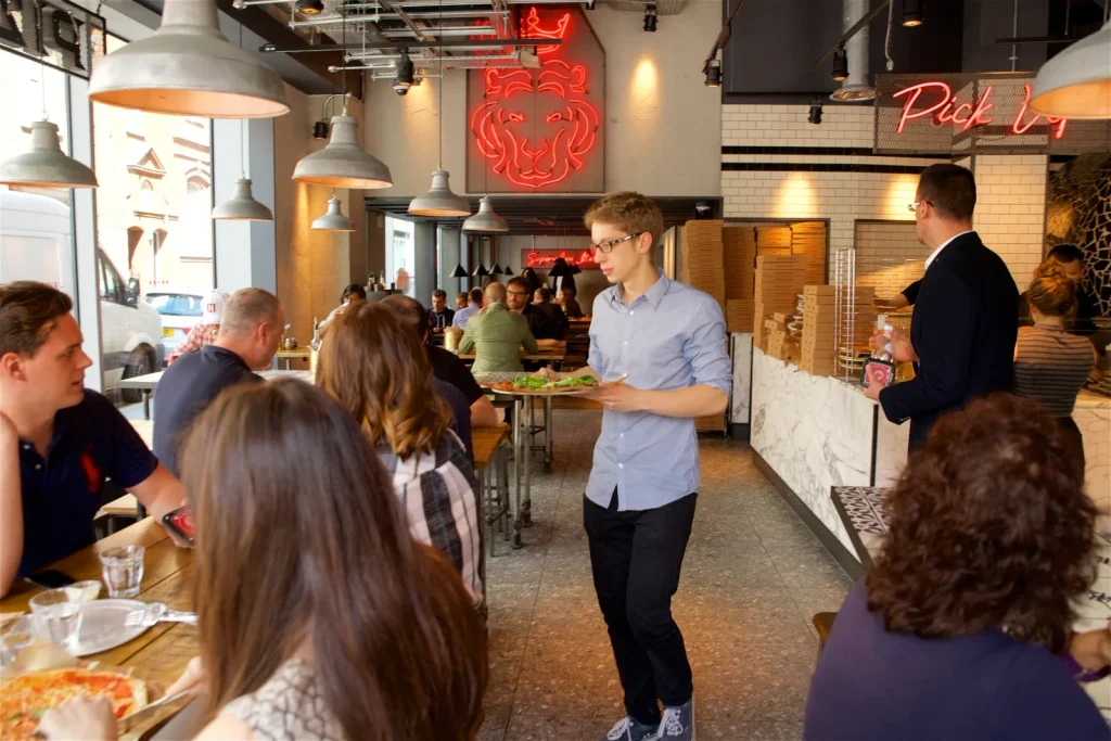 Lunch service at a Pizza Union Pizza Bar
