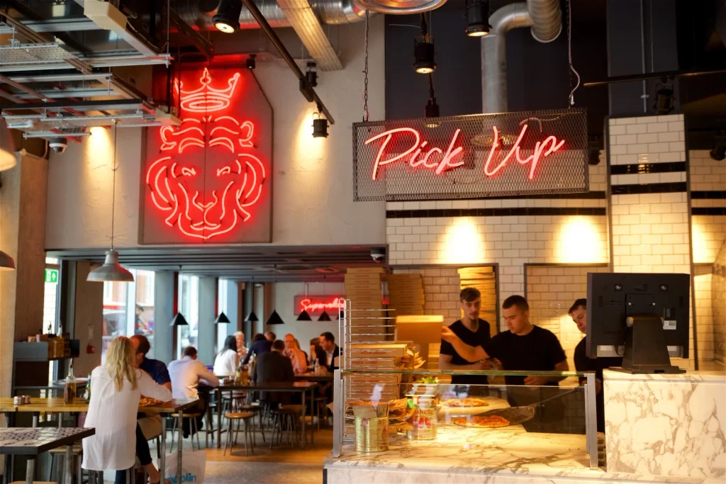 Pick Up counter at Pizza Union Aldgate